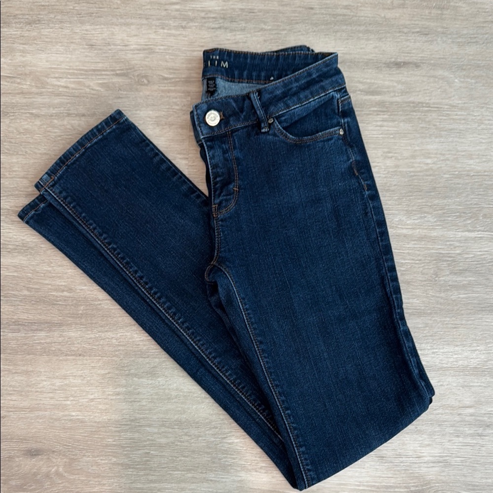 White House Black Market Blue Straight Leg Jeans
